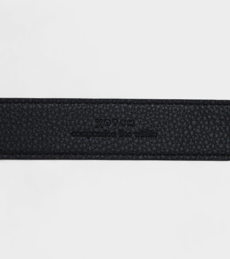 Votch Olive Vegan Bio-Based Bamboo Classic belt in black