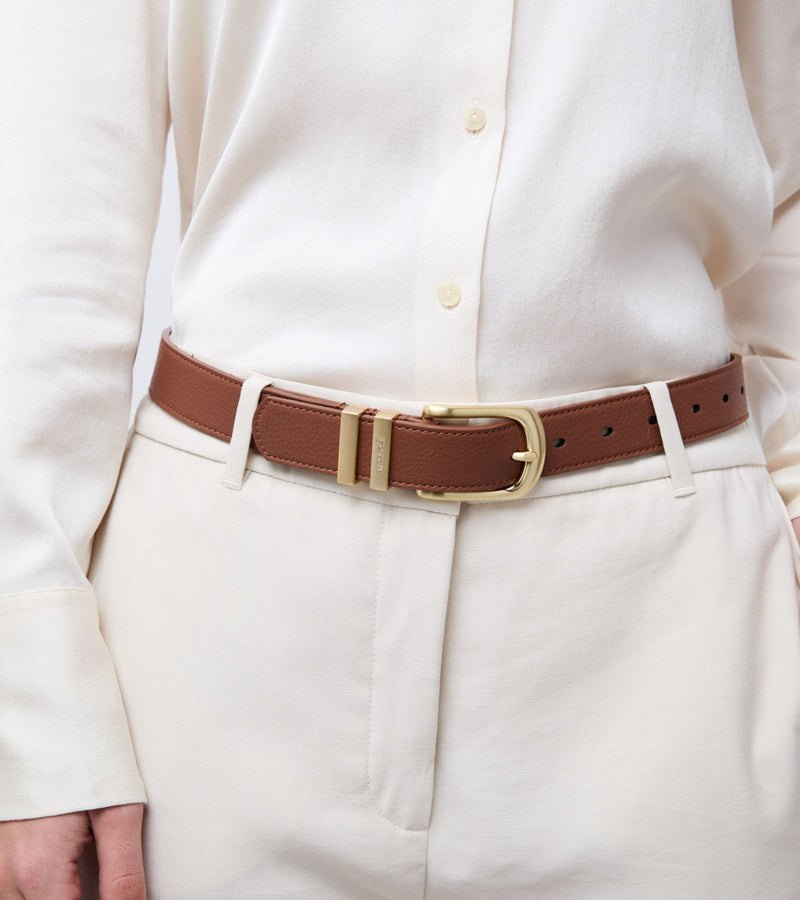 Votch Olive Vegan Bio-Based Bamboo Classic belt in brown