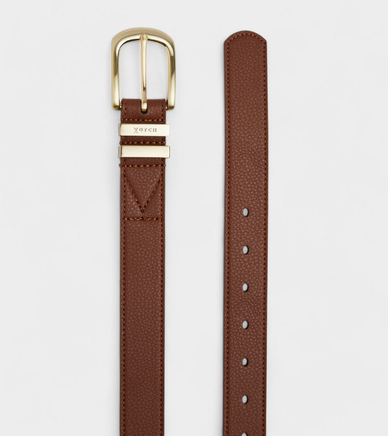 Votch Olive Vegan Bio-Based Bamboo Classic belt in brown