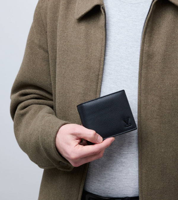 Votch Reuben Vegan Bio-Based Bamboo Coin Wallet in Black