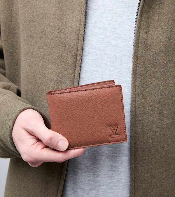 Votch Reuben Vegan Bio-Based Bamboo Coin Wallet in Brown