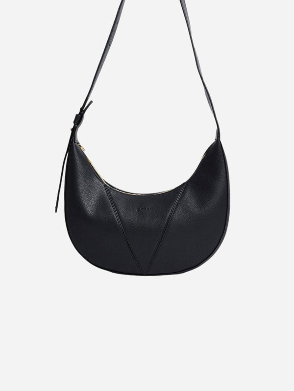 Votch River Vegan Bio-Based Bamboo Leather Hobo Bag | Black