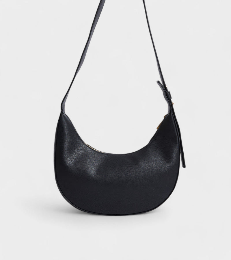 Votch River Vegan Bio-Based Bamboo Leather Hobo Bag in Black