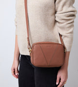 Immaculate Vegan - Votch Silvie Vegan Bio-Based Bamboo Dual-Look Bamboo Crossbody Bag in Brown