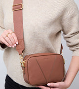 Immaculate Vegan - Votch Silvie Vegan Bio-Based Bamboo Dual-Look Bamboo Crossbody Bag in Brown