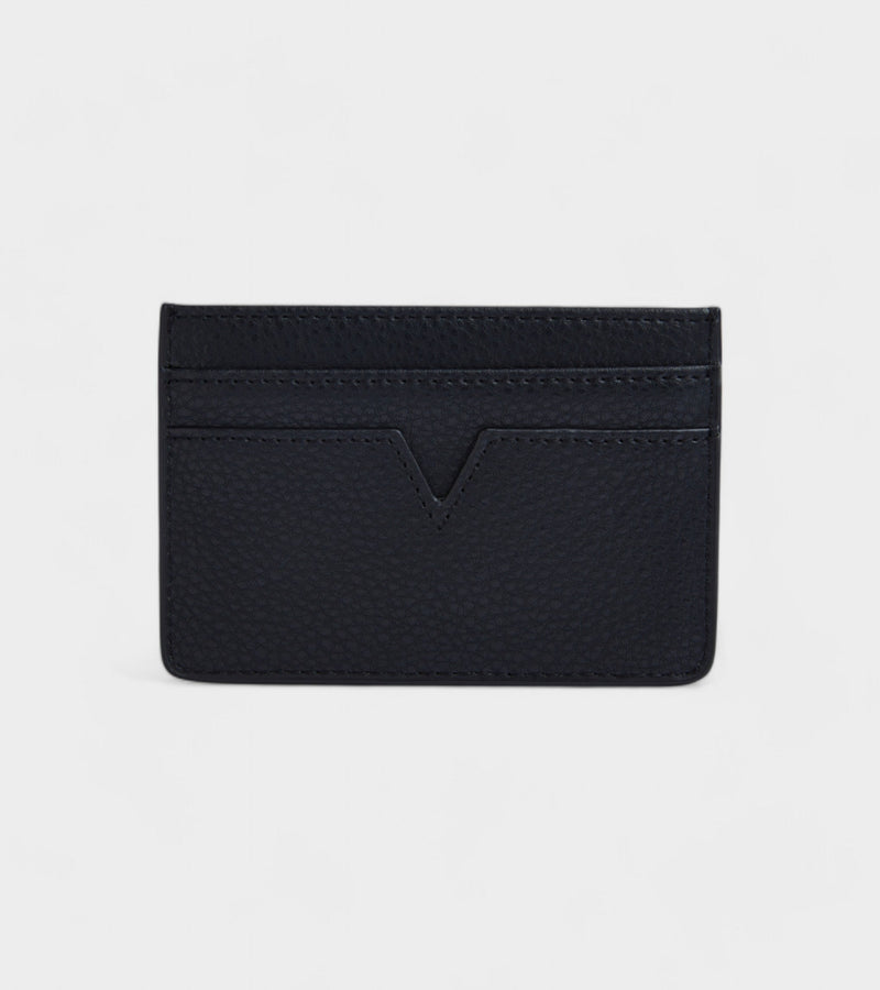 Votch Sol Vegan Bio-Based Bamboo leather card holder in black