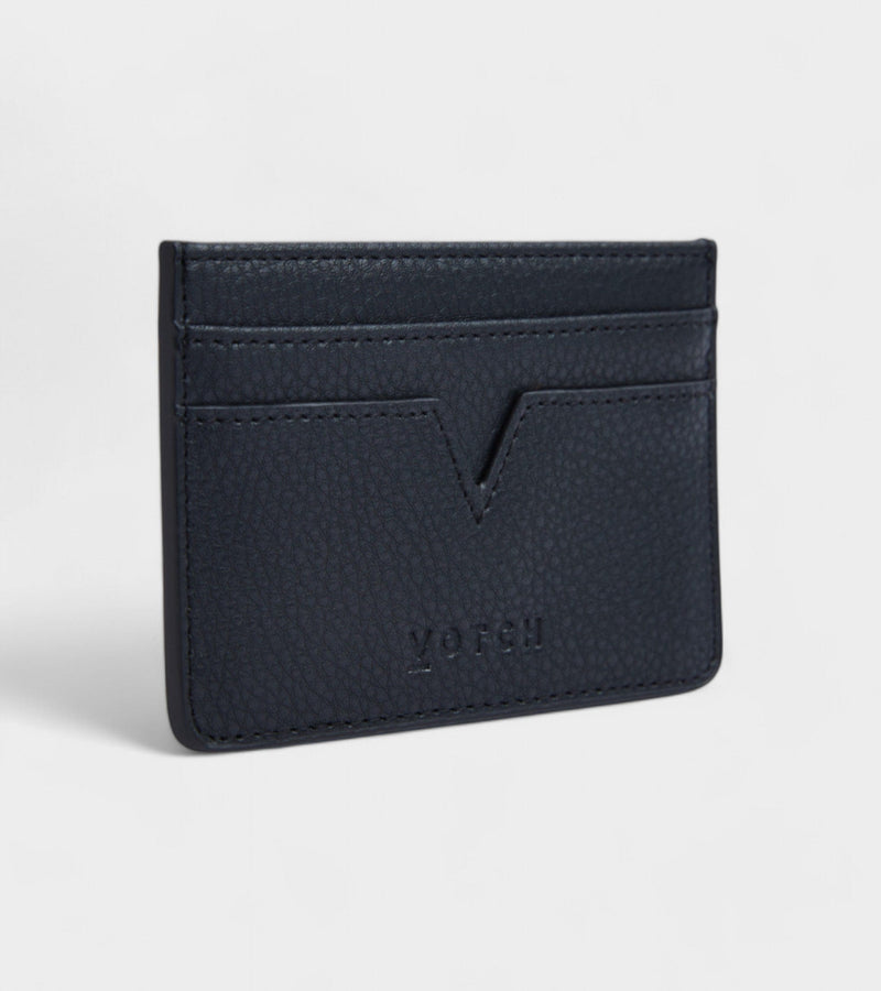 Votch Sol Vegan Bio-Based Bamboo leather card holder in black