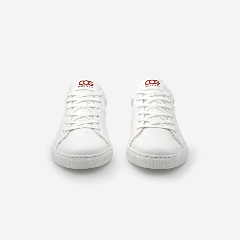 COG Winton Unisex Vegan Leather Sneakers | White & Red UK2.5 / EU35 / US4.5