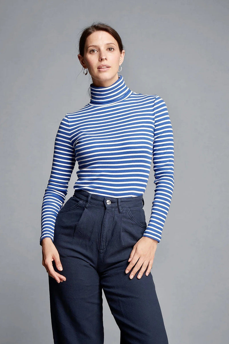 Lavender Hill Clothing Striped Cotton Roll Neck | Multiple Colours