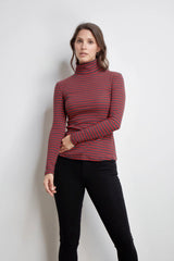 Immaculate Vegan - Lavender Hill Clothing Striped Cotton Roll Neck | Multiple Colours Grey / UK8 / EU36 / US4