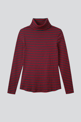 Immaculate Vegan - Lavender Hill Clothing Striped Cotton Roll Neck | Multiple Colours Dark Red / UK8 / EU36 / US4