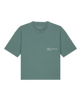 Immaculate Vegan - hewn. Womens Organic Cotton Boxy T-shirt in Eucalyptus Green