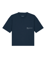 Immaculate Vegan - hewn. Womens Organic Cotton Boxy T-shirt in Midnight Navy Blue