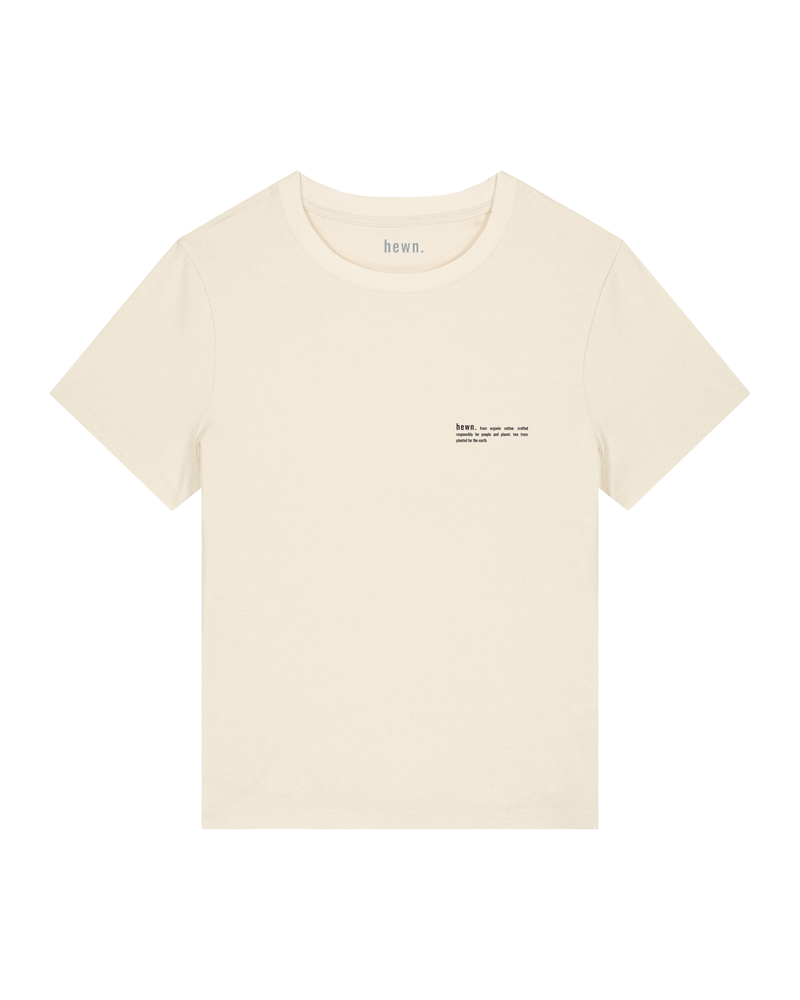hewn. Womens Classic-fit Organic Cotton T-shirt in Natural Cotton