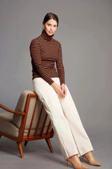 Immaculate Vegan - Lavender Hill Clothing Striped Cotton Roll Neck | Multiple Colours