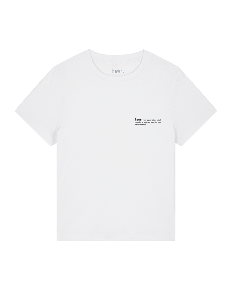 hewn. Womens Classic-fit Organic Cotton T-shirt in Snow White