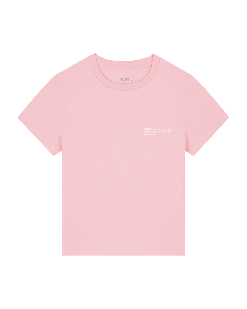 hewn. Womens Classic-fit Organic Cotton T-shirt in Cherry Blossom Pink
