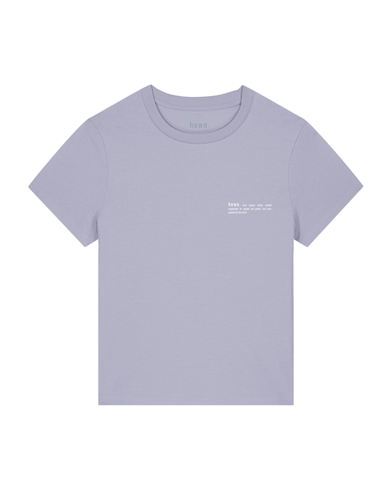 hewn. Womens Classic-fit Organic Cotton T-shirt in Lavender