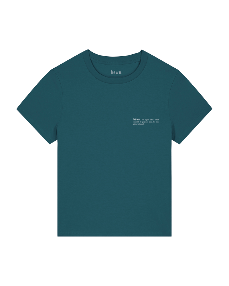 hewn. Womens Classic-fit Organic Cotton T-shirt in Ocean Blue
