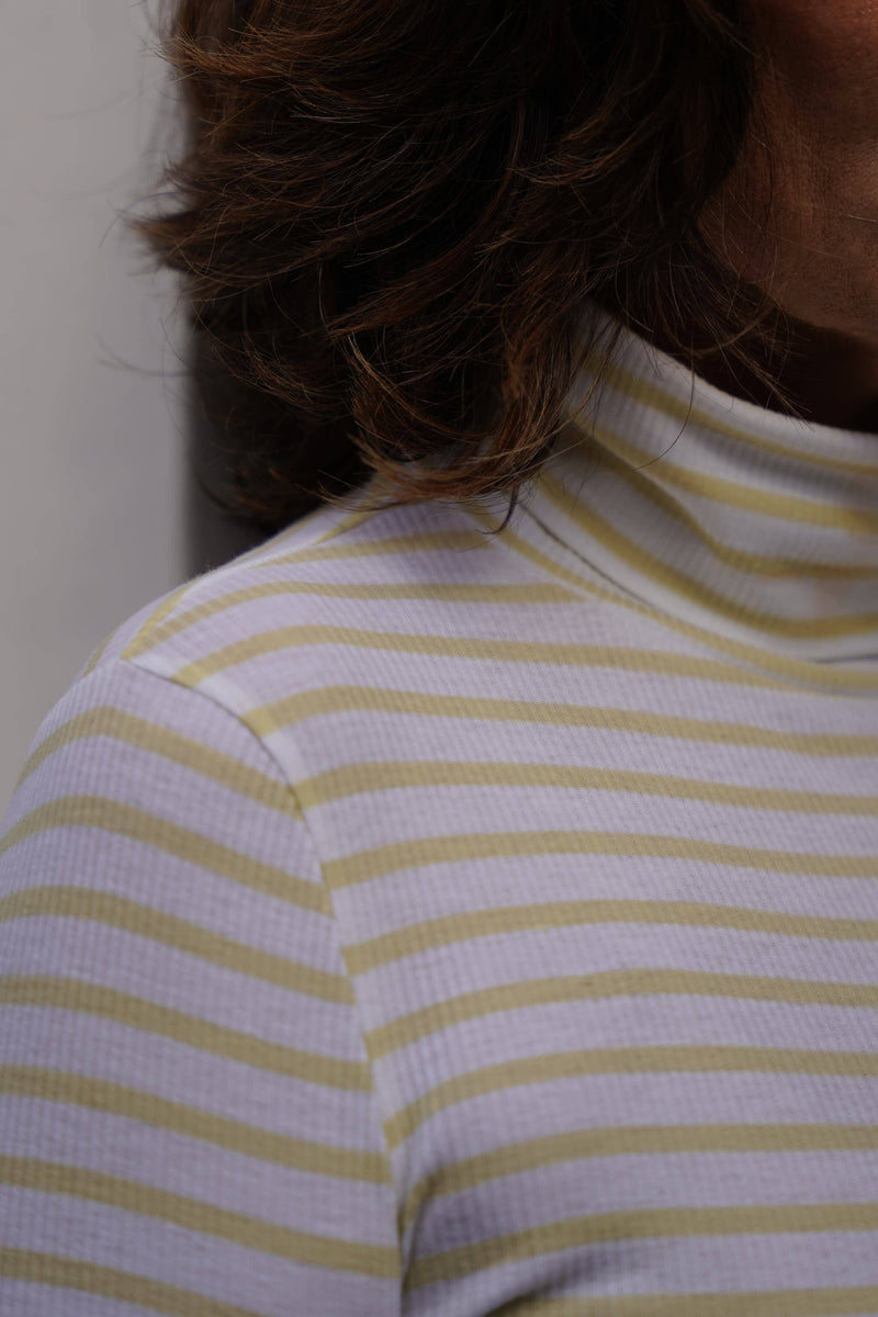 Lavender Hill Clothing Striped Cotton Roll Neck | Multiple Colours