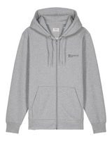 Immaculate Vegan - hewn. Womens Organic Cotton Relaxed-fit Zip Hoodie in Rock Grey Marl