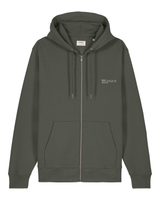 Immaculate Vegan - hewn. Womens Organic Cotton Relaxed-fit Zip Hoodie in Pine Green Khaki