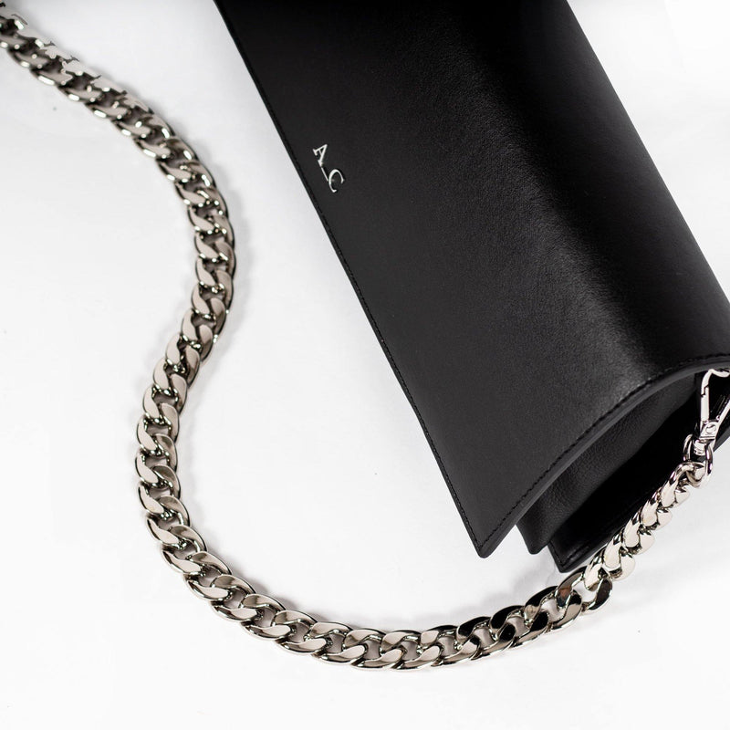 A_C OFFICIAL Monica Pencil Clutch - Cactus Leather Black
