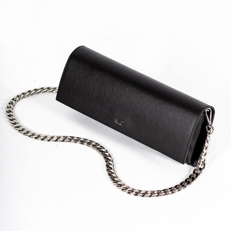 A_C OFFICIAL Monica Pencil Clutch - Cactus Leather Black