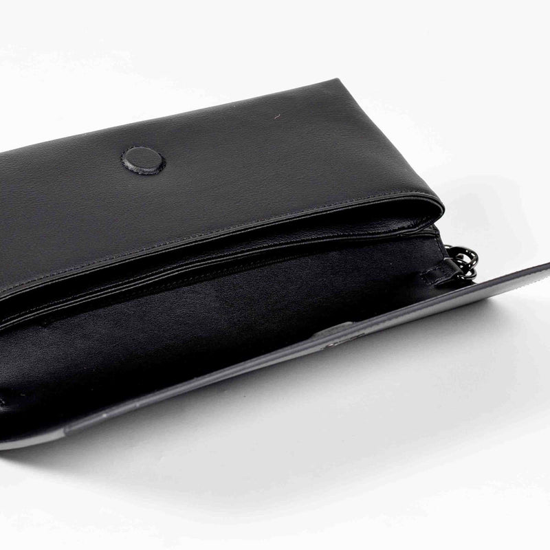 A_C OFFICIAL Monica Pencil Clutch - Cactus Leather Black