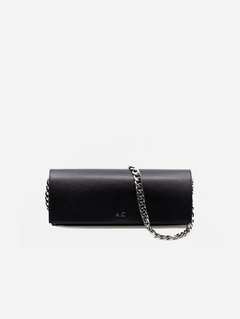 A_C OFFICIAL Monica Pencil Clutch - Cactus Leather Black