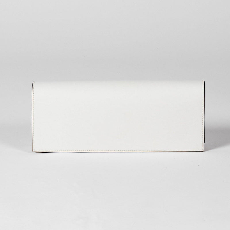 A_C OFFICIAL Monica Pencil Clutch - Cactus Leather White
