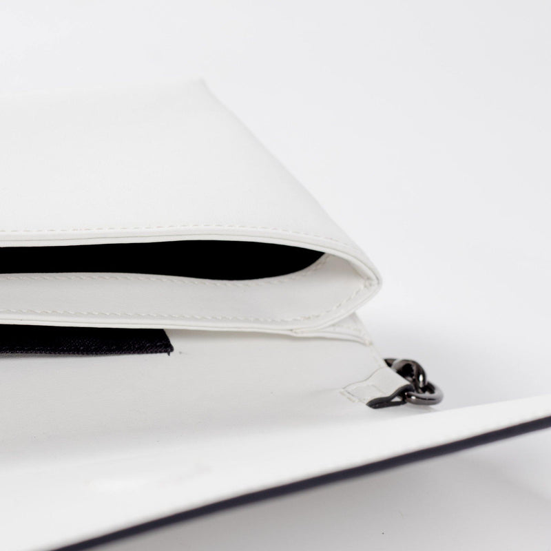 A_C OFFICIAL Monica Pencil Clutch - Cactus Leather White