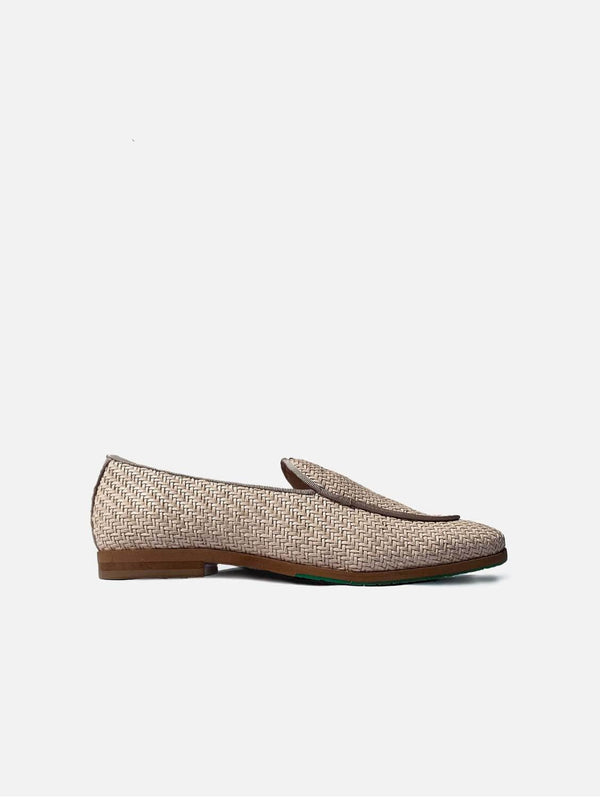 A Perfect Jane Princesa Raffia Vegan Loafers | Beige Beige raffia / 37