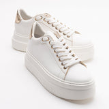 Immaculate Vegan - Violette Vegan Leather Platform Sneakers | White