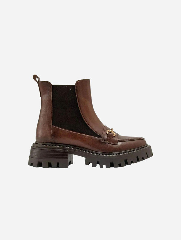 Prologue Shoes Vesper Buckled Chelsea Boots | Cognac Brown