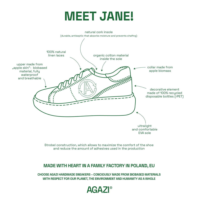 AGAZI Apple sneakers JANE - cappucino