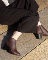 Immaculate Vegan - AGAZI HANA plant based ankle boots: chocolate