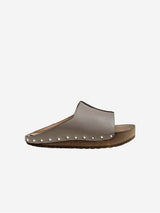 Immaculate Vegan - AGAZI Mushroom Leather Wood Vegan Clogs | Khaki UK3 / EU36 / US5