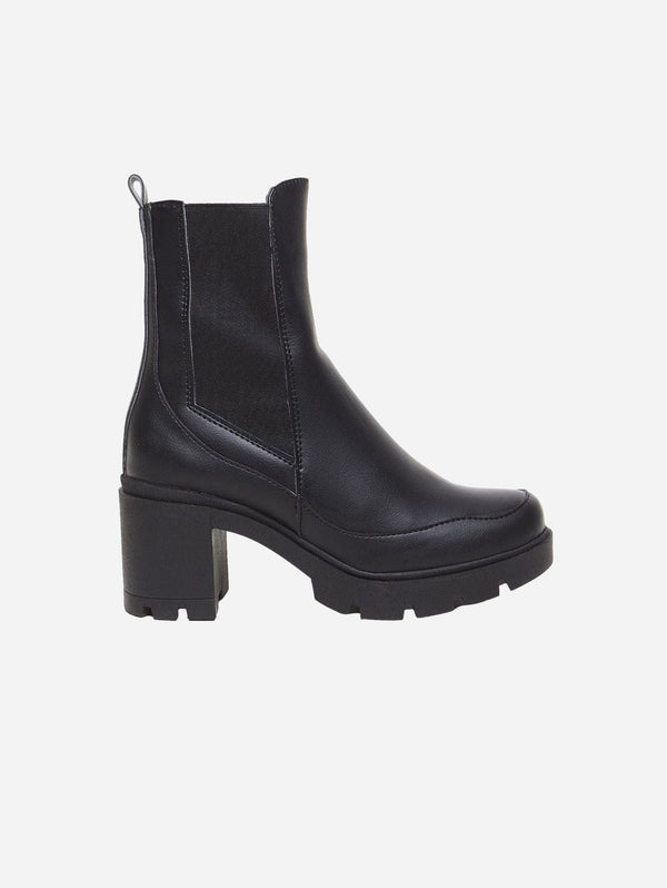 AGAZI Vicky Vegan Leather Heeled Boots | Black UK7.5 / EU41 / US9.5