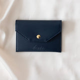 Immaculate Vegan - Alénore Bouton Golden Vegan Apple Leather Card Holder | Navy