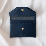 Immaculate Vegan - Alénore Bouton Golden Vegan Apple Leather Card Holder | Navy