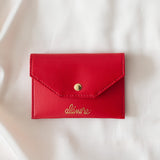 Immaculate Vegan - Alénore Bouton Golden Vegan Apple Leather Card Holder | Red