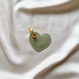 Immaculate Vegan - Alénore Heart Vegan Apple Leather Key Ring | Almond Green & Nude