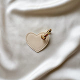 Immaculate Vegan - Alénore Heart Vegan Apple Leather Key Ring | Almond Green & Nude