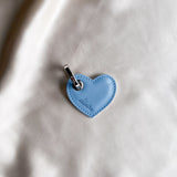 Immaculate Vegan - Alénore Heart Vegan Apple Leather Key Ring | Blue & White