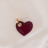 Immaculate Vegan - Alénore Heart Vegan Apple Leather Key Ring | Bordeaux & Black