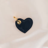 Immaculate Vegan - Alénore Heart Vegan Apple Leather Key Ring | Navy & Camel