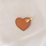 Immaculate Vegan - Alénore Heart Vegan Apple Leather Key Ring | Navy & Camel