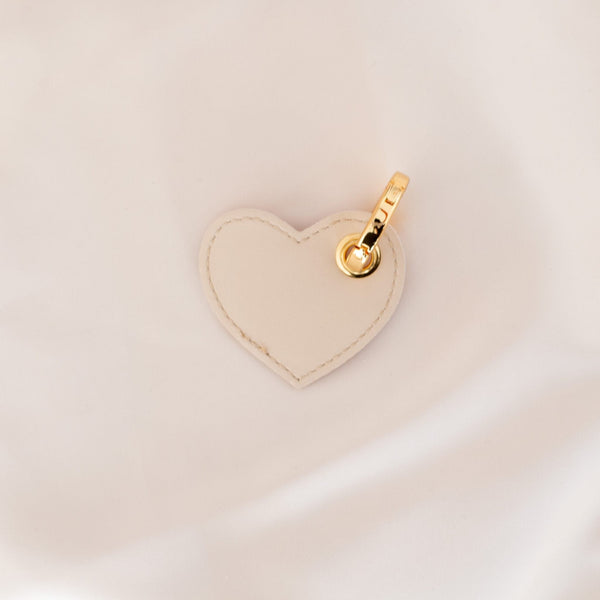 Alénore Heart Vegan Apple Leather Key Ring | Terracotta & Nude