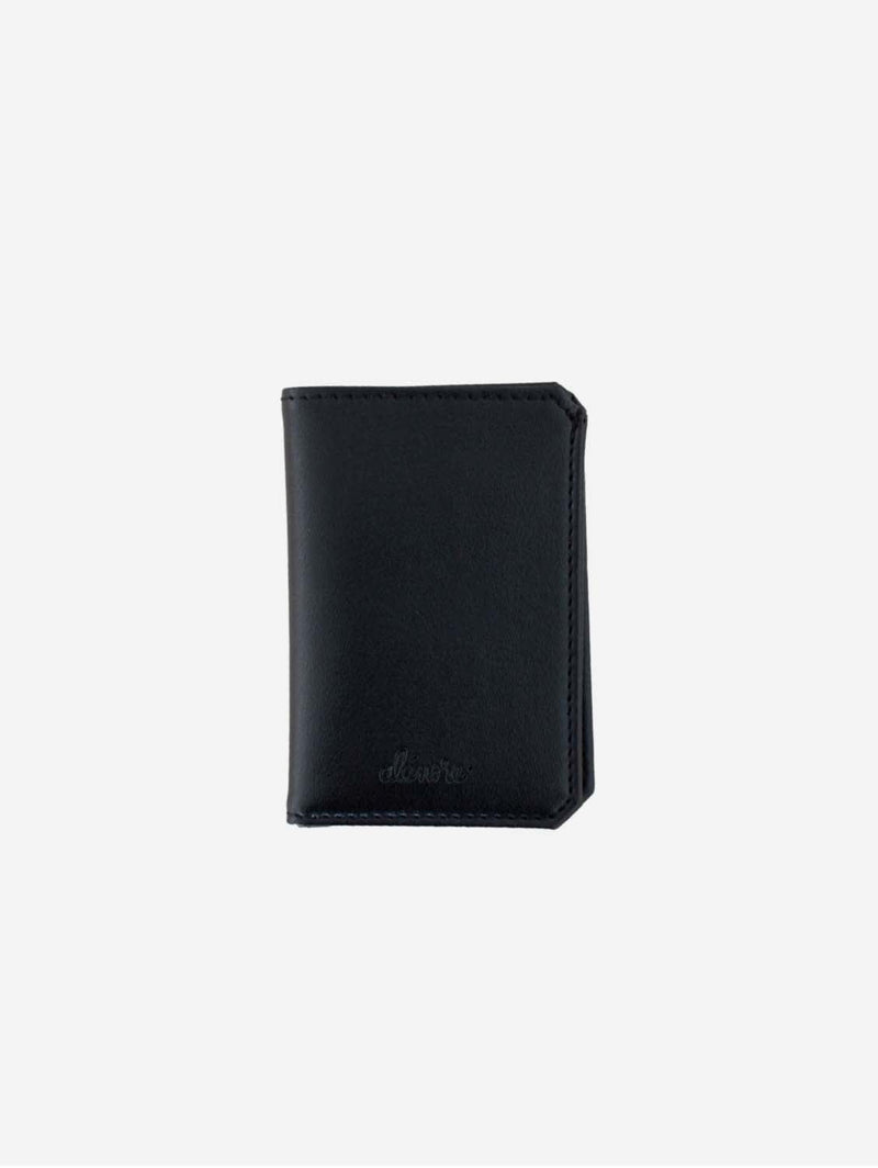 Alénore Hibiscus Vegan Apple Leather Card Holder | Black